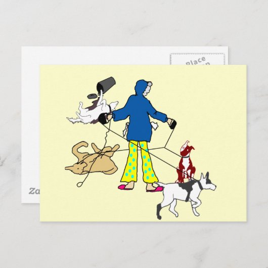 Carte Postale Chiens de Flyball (Devant / Derrière)