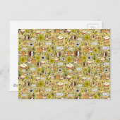 Carte Postale Chiens de Guinée en jaune (Devant / Derrière)