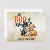 Carte Postale Chiens de la Bande Boo Halloween Épouvantable Citr (Devant / Derrière)