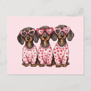 Carte Postale Chiens de la Saint Valentin