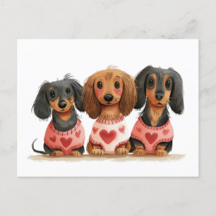 Carte Postale Chiens de la Saint Valentin