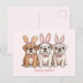 Carte Postale Chiens de Pâques (Devant / Derrière)