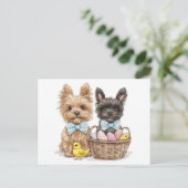 Carte Postale Chiens de Pâques Yorkshire Terrier (Debout devant)