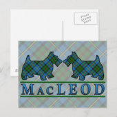 Carte Postale Chiens de Tartan du Clan MacLeod (Devant / Derrière)