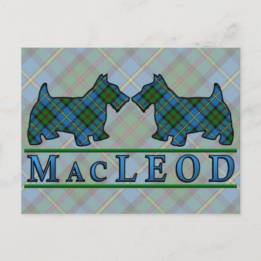 Carte Postale Chiens de Tartan du Clan MacLeod (Devant)