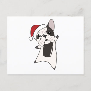 Carte Postale Chiens de taureau Joyeux animaux d'hiver de Noël