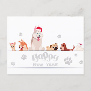 Carte Postale Chiens de vacances mignons