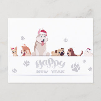 Carte Postale Chiens de vacances mignons