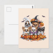 Carte Postale Chiens d'Halloween Chihuahua (Devant / Derrière)