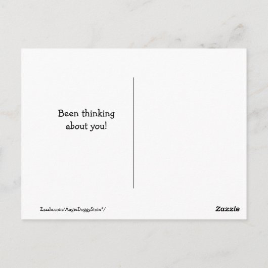 Carte Postale Chiens d'or rétriever en Wagon rouge penser à vous (Dos)