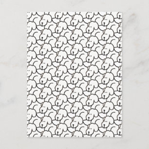 Carte Postale Chiens drôles de dessin animé assis