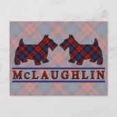 Carte Postale Chiens écossais Clan McLaughlin MacLachlan Tartan (Devant)