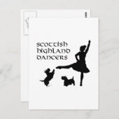 Carte Postale Chiens écossais de Highland Dancer (Devant / Derrière)