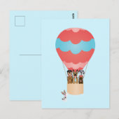 Carte Postale Chiens En Ballons À Air Chaud (Devant / Derrière)