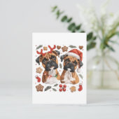 Carte Postale Chiens en boîte de Noël (Debout devant)