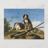 Carte Postale Chiens en laisse Francisco José de Goya chef-d'oeu (Devant)
