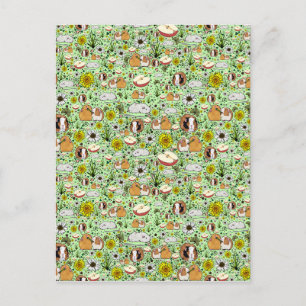 Carte Postale Chiens en vert