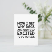 Carte Postale Chiens excités (Debout devant)