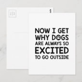 Carte Postale Chiens excités (Devant / Derrière)