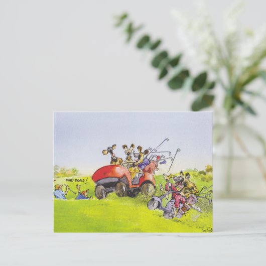 Carte Postale Chiens fous (Debout devant)