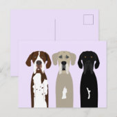 Carte Postale Chiens géants (Devant / Derrière)