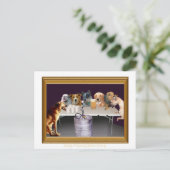 Carte Postale Chiens Jouant au Beer Pong (Debout devant)