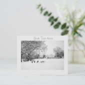 Carte Postale chiens jouer hiver neige paysage paysage (Debout devant)