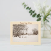 Carte Postale chiens jouer hiver neige paysage paysage paysage (Debout devant)