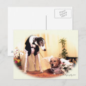 Carte Postale Chiens mariages (Devant / Derrière)