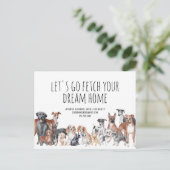 Carte Postale Chiens Marketing de l'agriculture immobilière (Debout devant)