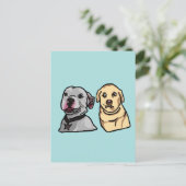 Carte Postale Chiens Mignons Mèmes (Debout devant)