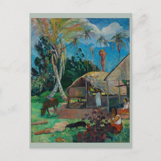 Carte Postale Chiens noirs Paul Gauguin (Devant)