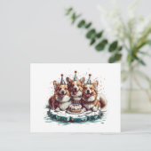 Carte Postale Chiens Pembroke Welsh Corgi pour anniversaire (Debout devant)