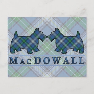 Carte Postale Chiens Scottie du Tartan du Clan MacDowall