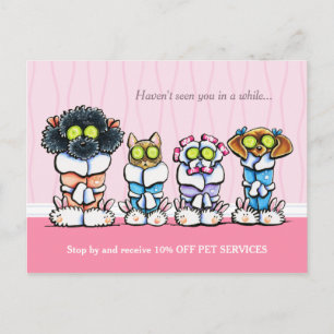 Carte Postale Chiens Spas pour animaux de compagnie Robes de cha