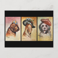 Chiens, triptyque de dessin animé