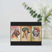 Carte Postale Chiens, triptyque de dessin animé (Debout devant)