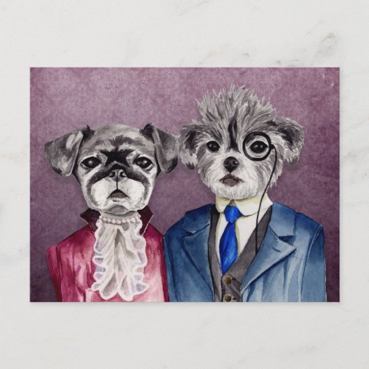 Carte Postale Chiens vintages (Devant)