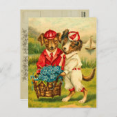 Carte postale Chiens Vintages (Devant / Derrière)