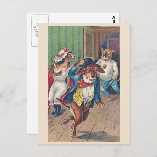 Carte postale Chiens Vintages "Oops" (Devant / Derrière)