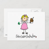 Carte Postale Chiffre de bâton bébé en construction (Devant / Derrière)