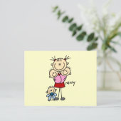 Carte Postale Chiffre de bâton de nounou (Debout devant)