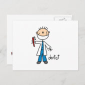 Carte Postale Chiffre de bâton dentiste (Devant / Derrière)