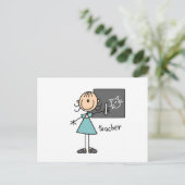 Carte Postale Chiffre de bâton enseignant (Debout devant)