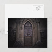 Carte Postale Chiffre de cimetière gothique d'Halloween foncé (Devant / Derrière)
