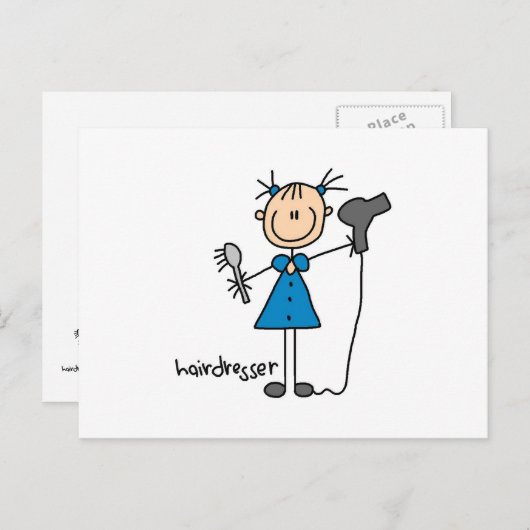 Carte Postale Chiffre de coiffure (Devant / Derrière)