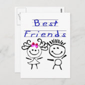 Carte Postale Chiffre des meilleurs amis (Devant / Derrière)