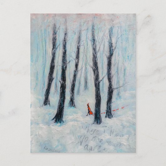 Carte Postale Chiffre semblable à un chapiteau rouge dans une fo (Devant)