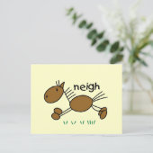 Carte Postale Chiffre T-shirts et cadeaux de bâton de cheval (Debout devant)