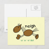 Carte Postale Chiffre T-shirts et cadeaux de bâton de cheval (Devant / Derrière)